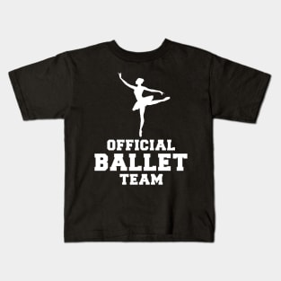 En Pointe Chuckles Ballet Team Tee: Elevate the Laughter! Kids T-Shirt